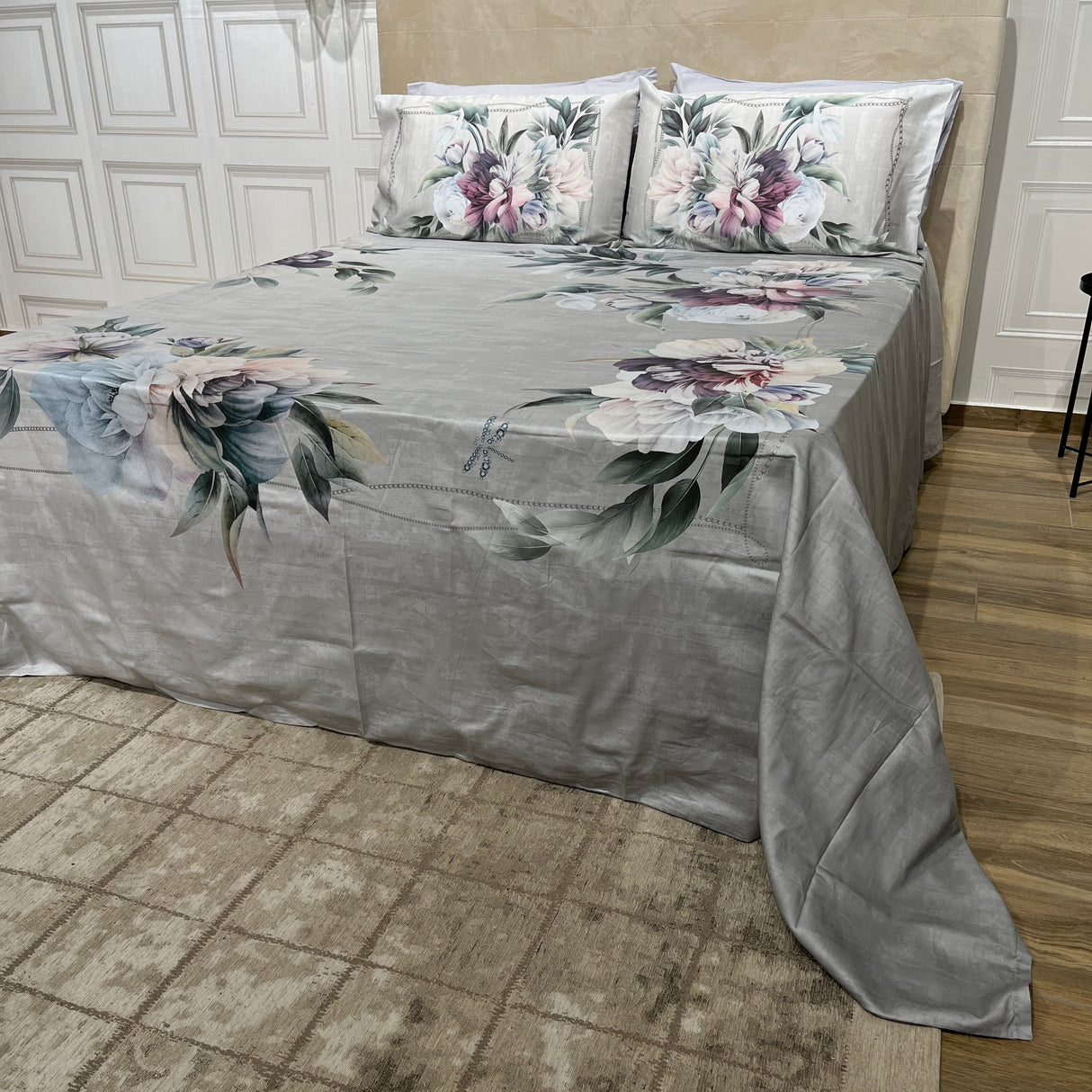 Parure Copripiumino BLOOM PLATINUM By Randi