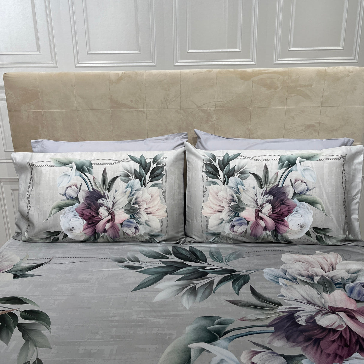 Parure Copripiumino BLOOM PLATINUM By Randi