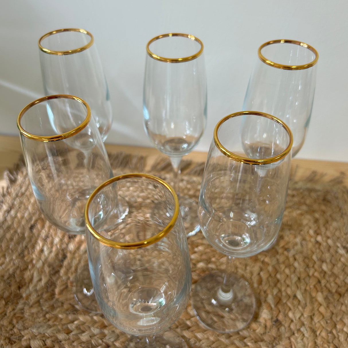 Set 6 Calici GOLDEN TOUCH 20cl by Pasabache