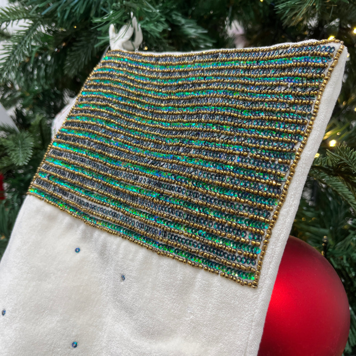 Calza Befana VELLUTO BIANCA By Hanna Home (Natale)