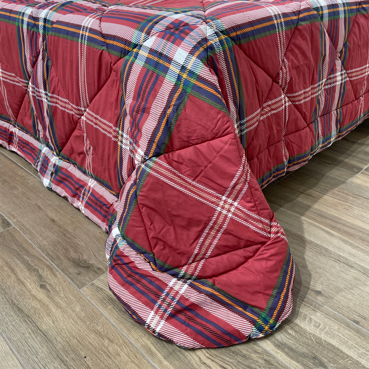 Trapunta matrimoniale SCOTTISH Rosso By Riviera (Natale)