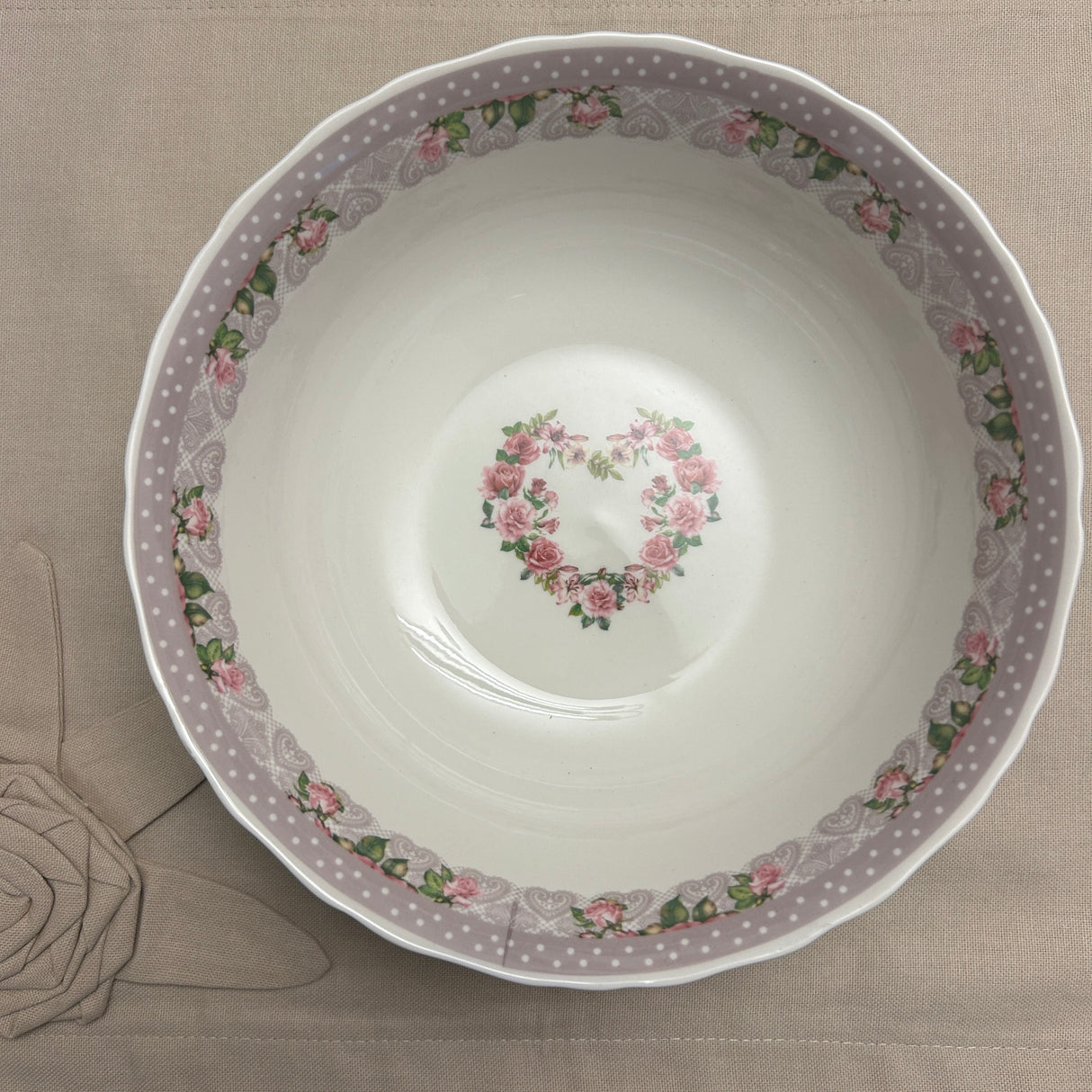 Insalatiera SHABBY CUORE 25x 10 cm by Arca