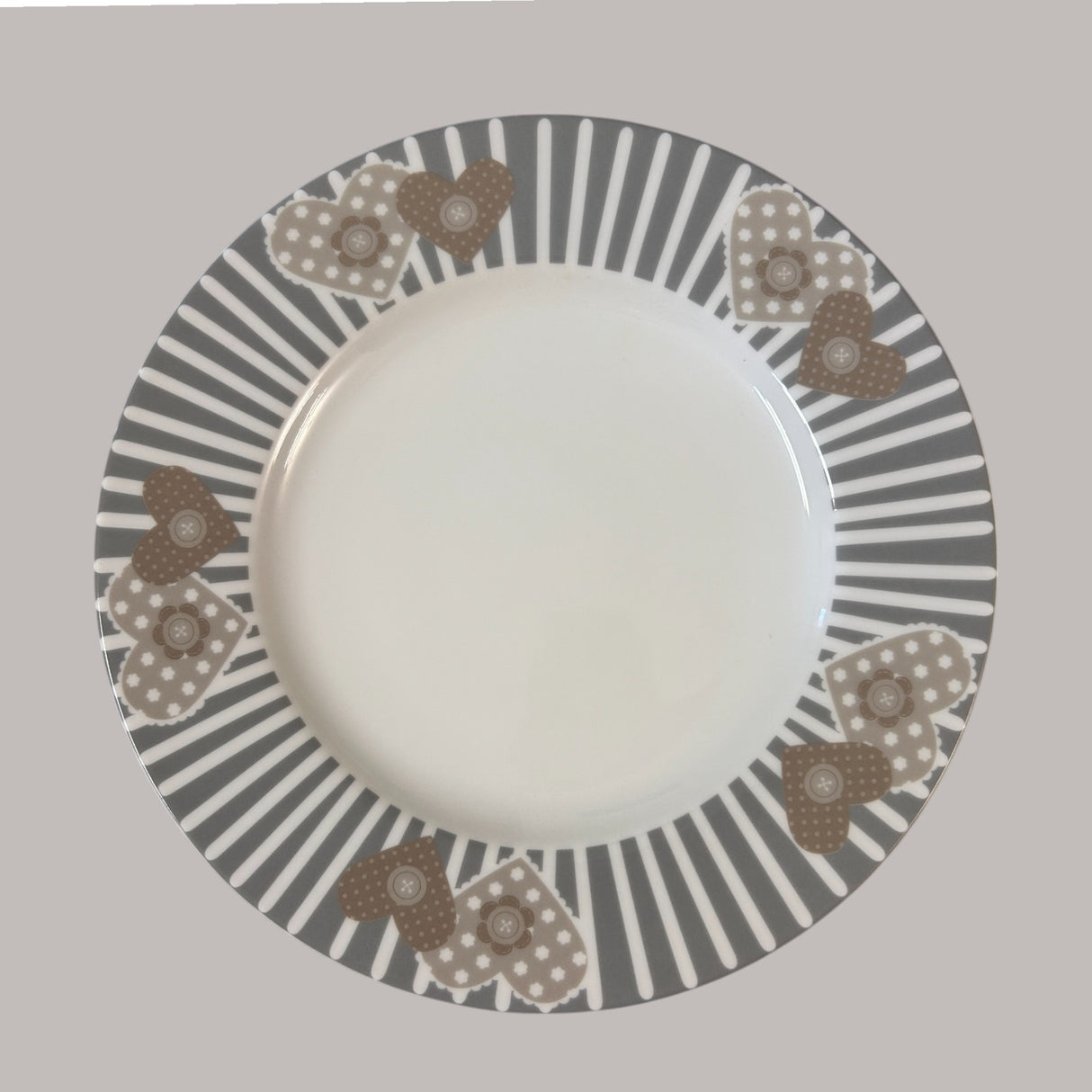 Servizio 18 POSTI + 1 insalatiera CUORE TORTORA by Rosentable