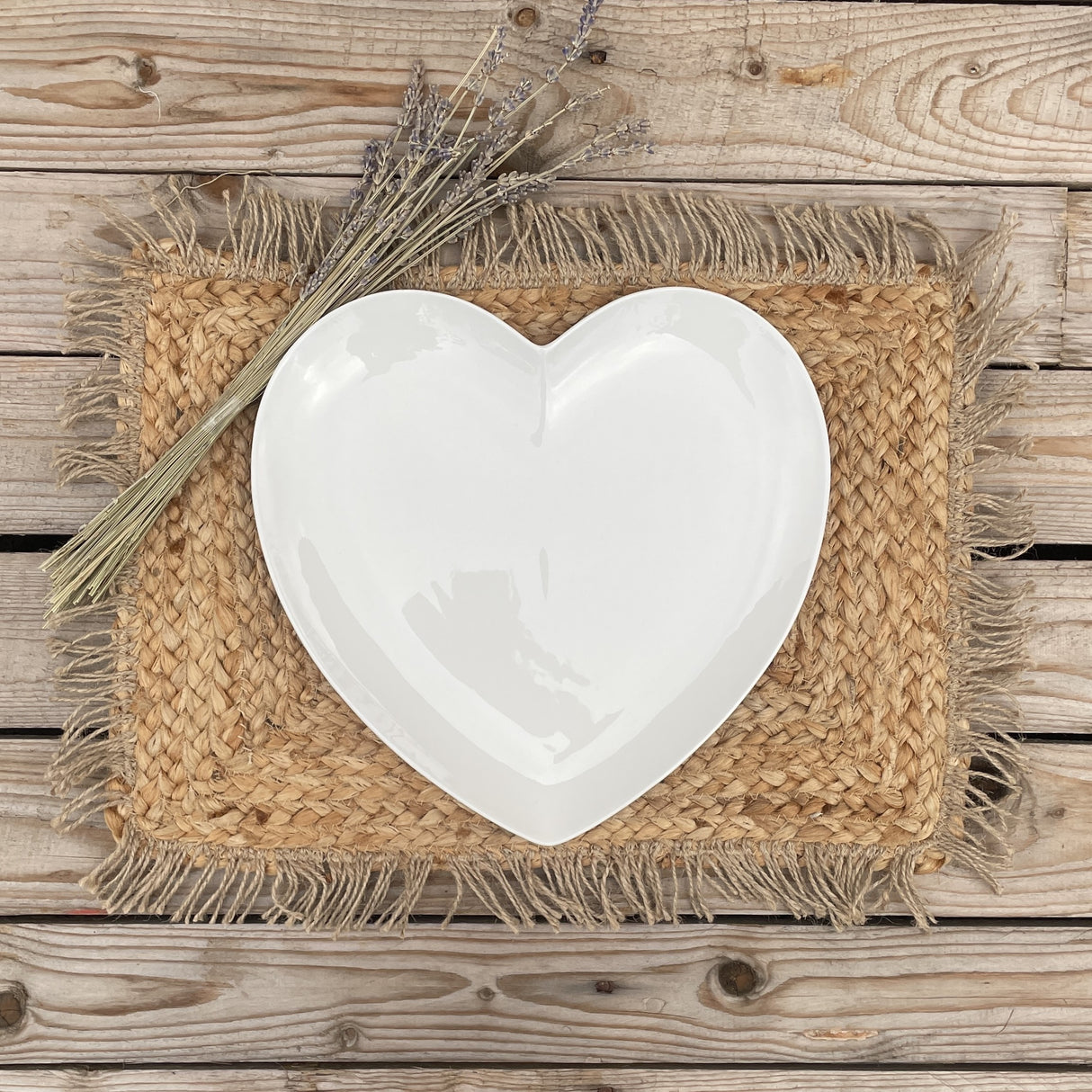 Piatto piano CUORE Bianco By Cucina & Cottura