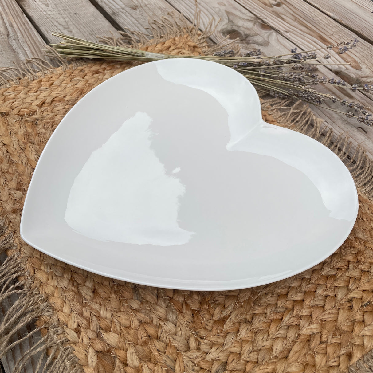 Piatto piano CUORE Bianco By Cucina & Cottura