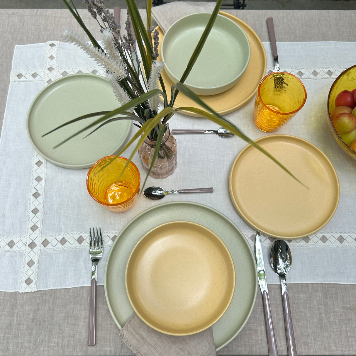 Servizio Piatti in Porcellana SKANDIK ELEMENTS Mix 18 Pezzi - Casa Collection