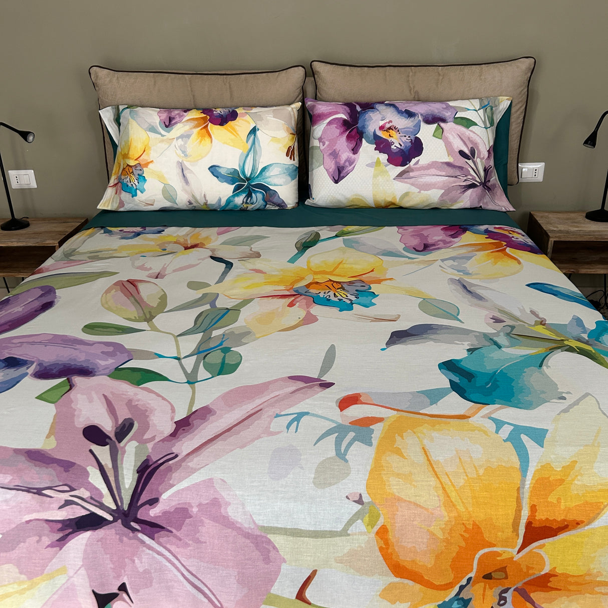 Completo Lenzuolo Copriletto Cotone NARCISO by Linea Oro