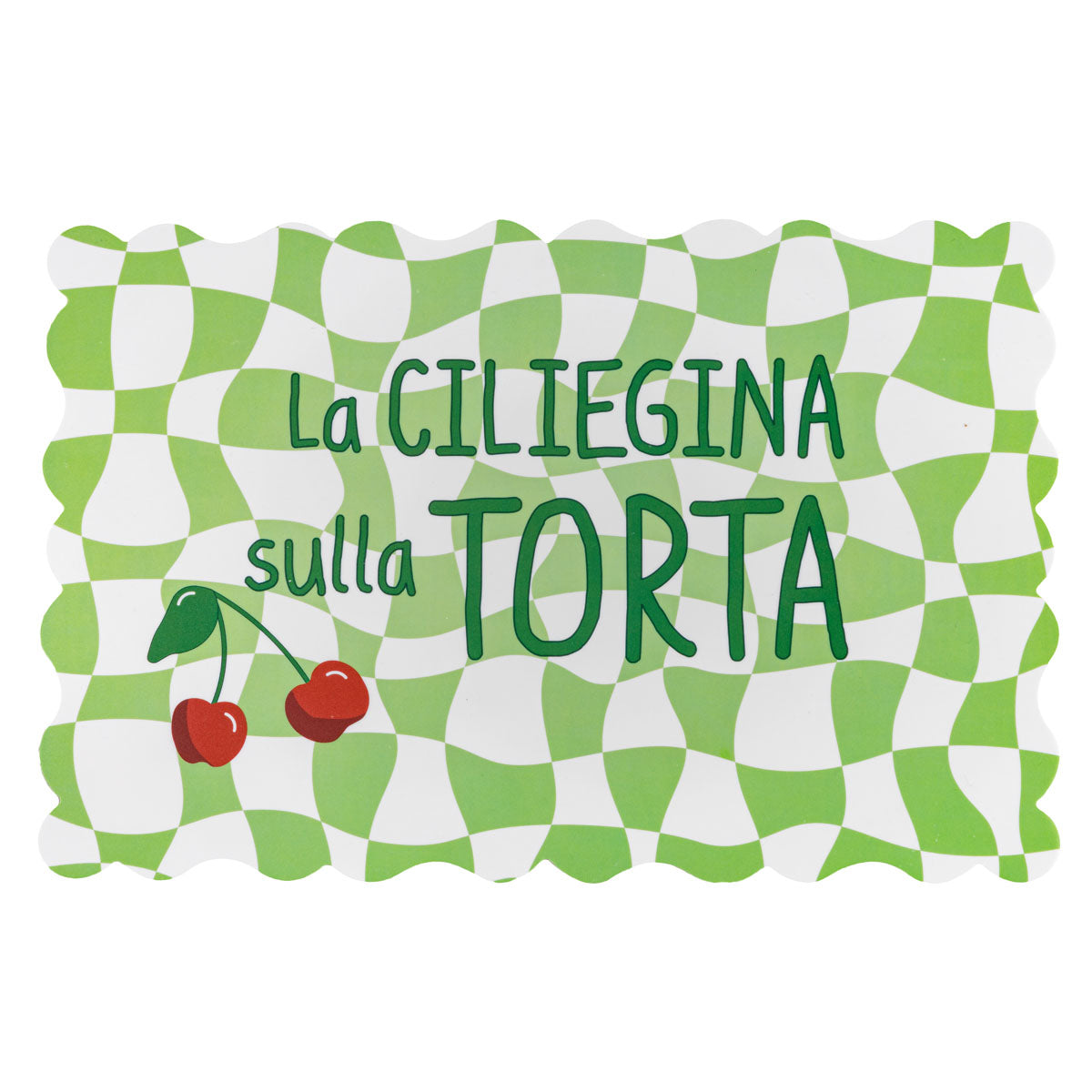 Set 2 Tovagliette Sagomate "La ciliegina sulla torta" 43,5x28,5 cm - Montemaggi