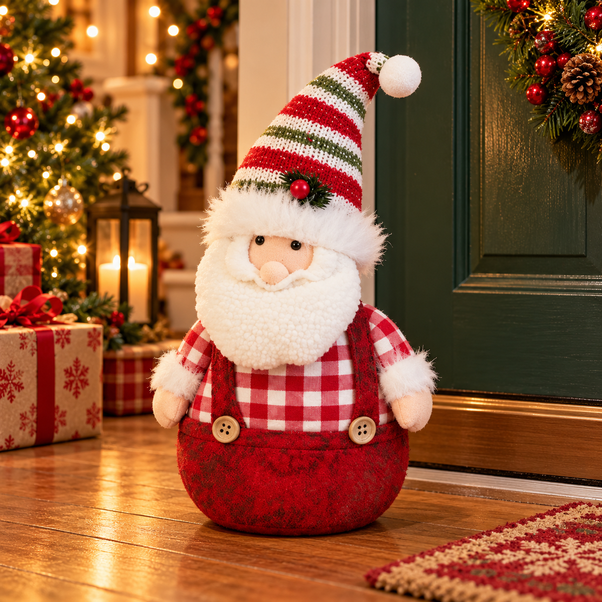 Fermaporta Natalizio Babbo Natale h25cm - Preziosa Home