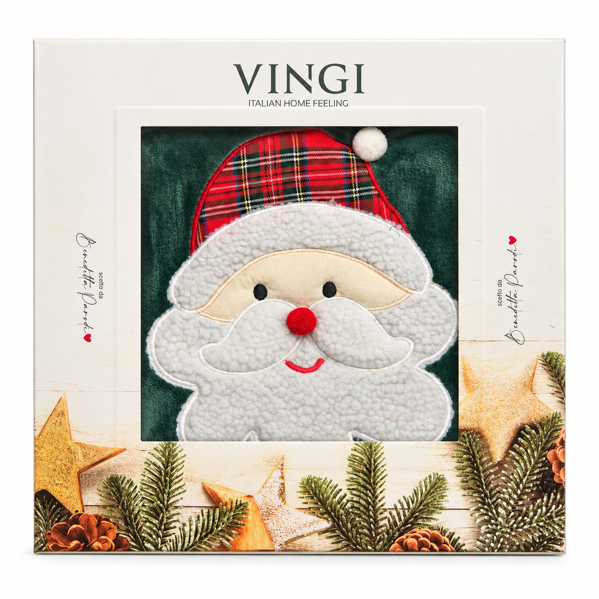 Plaid Natalizio Luna Design Babbo Natale 130x170cm - Vingi