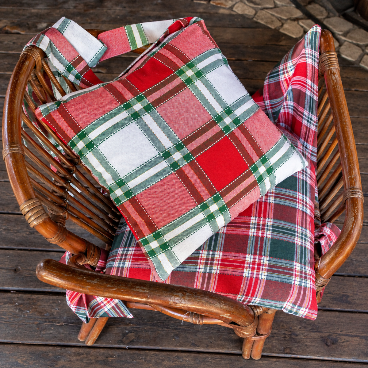 Cuscino Sedia Country Tartan 40x40 cm - L'Atelier17