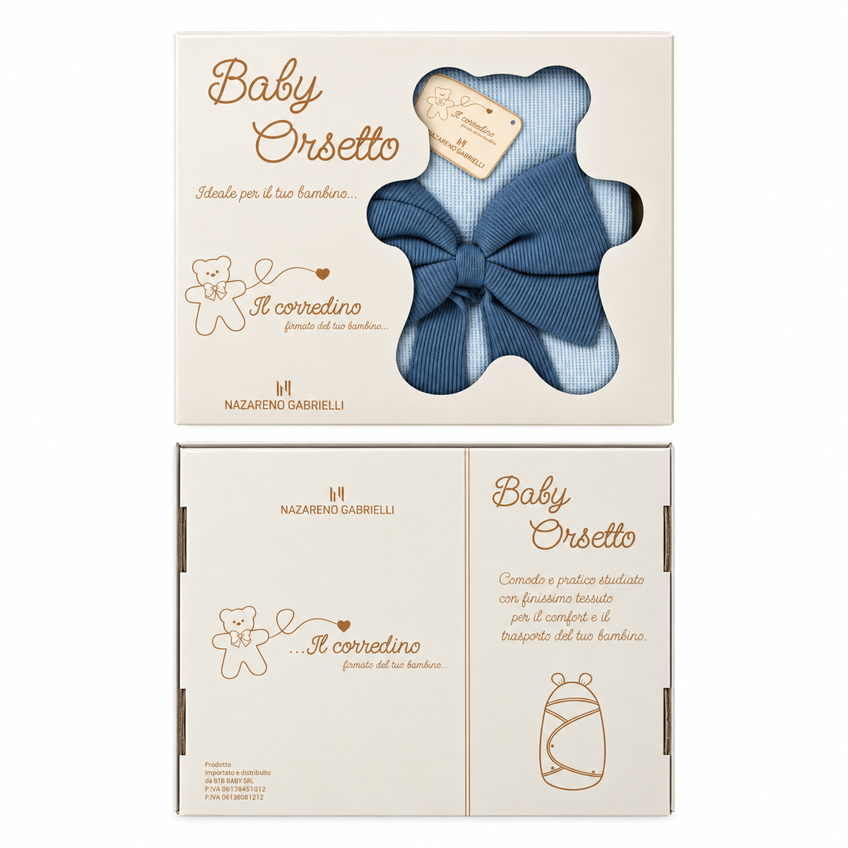 Sacco Nanna da Passeggio Baby Orsetto con Fiocco art. NG5772 - Nazareno Gabrielli