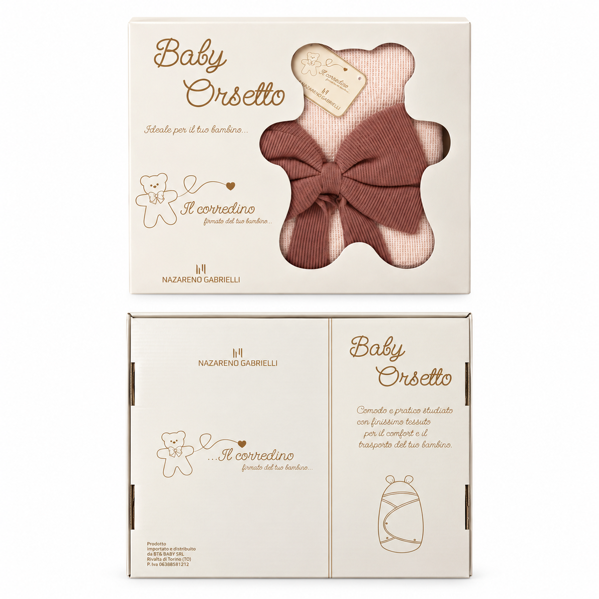 Sacco Nanna da Passeggio Baby Orsetto con Fiocco art. NG5772 - Nazareno Gabrielli