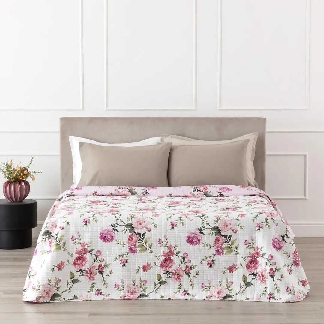 Trapuntino Matrimoniale Double Face EVIE Linea Oro 260x260 cm – Quilt Microfibra Stampata