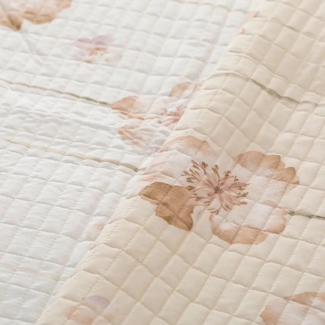 Trapuntino Matrimoniale Double Face Ayla Linea Oro 260x260 cm – Quilt Microfibra Stampata