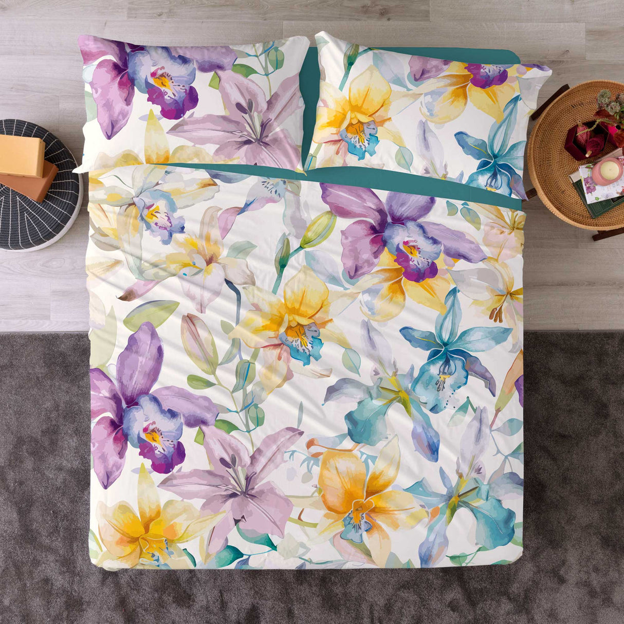 Completo Lenzuolo Copriletto Cotone NARCISO by Linea Oro