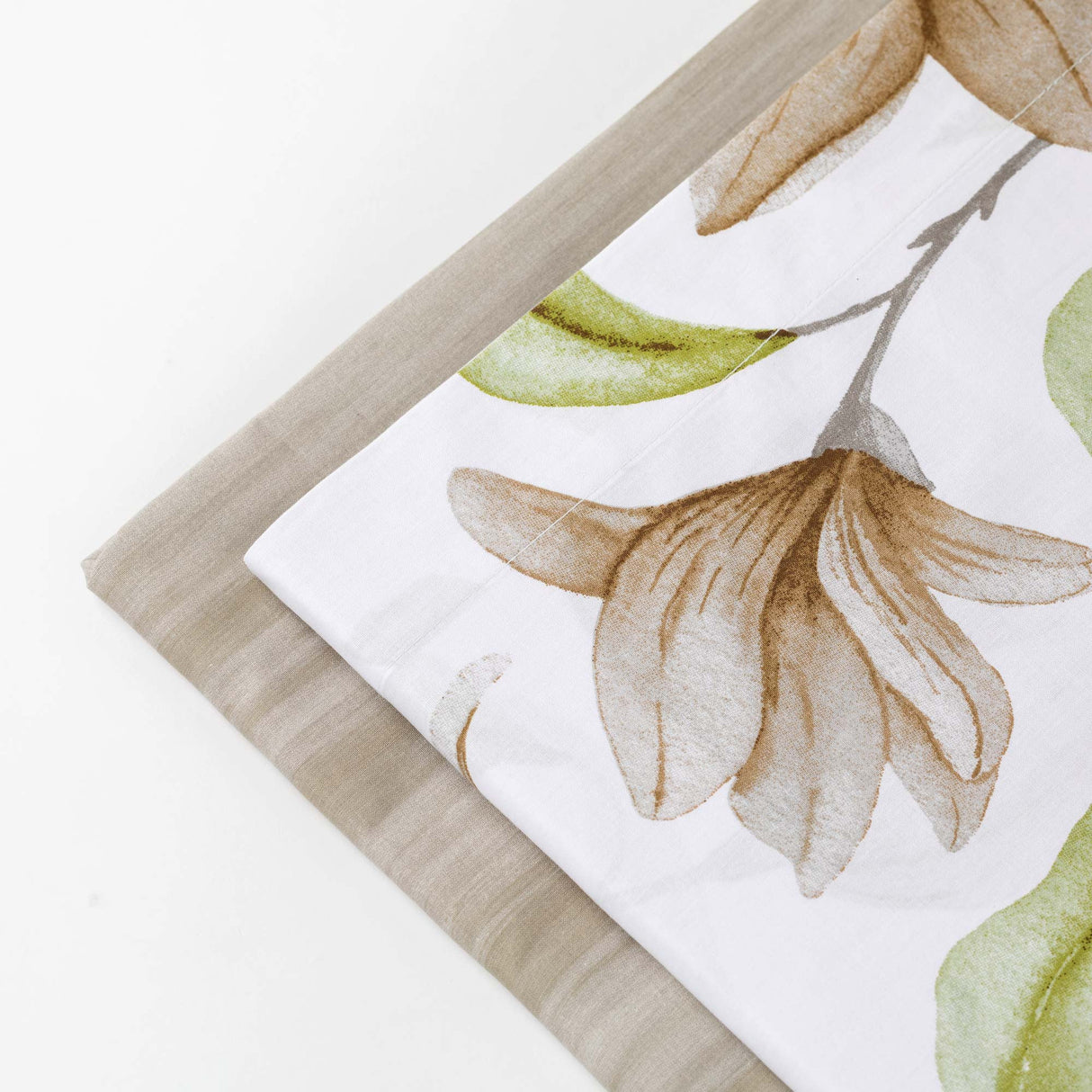 Completo Lenzuola In Cotone Magnolia - Linea Oro