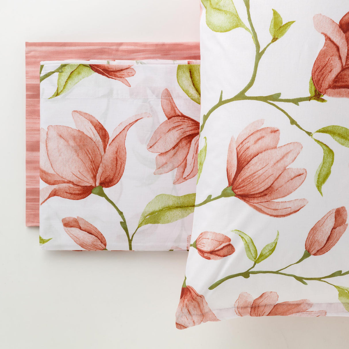 Completo Lenzuola In Cotone Magnolia - Linea Oro