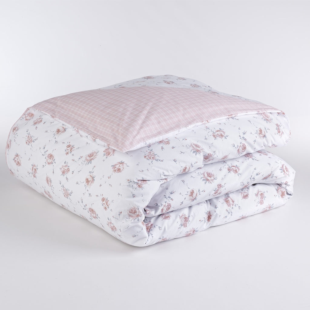 Completo Copripiumino Double Face Oxford Singolo, Matrimoniale, 1 Piazza e Mezza 100% Cotone Maè - Via Roma 60