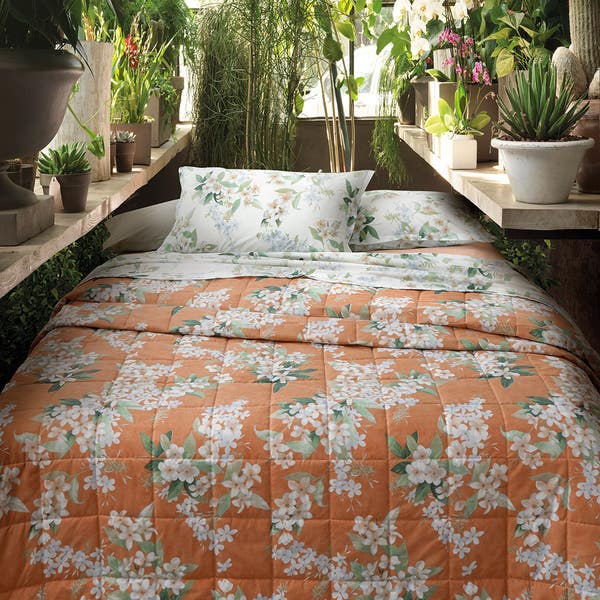 Copriletto HYPNOSE arancio matrimoniale by Gabel