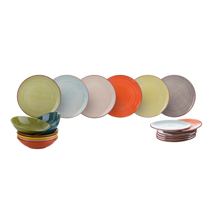 Servizio 18 piatti colorati COCOON - H&H