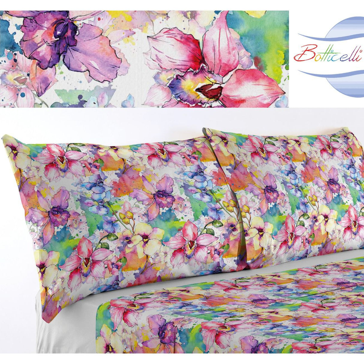 Completo Lenzuola BELFIORE con 4 Federe by Botticelli Home