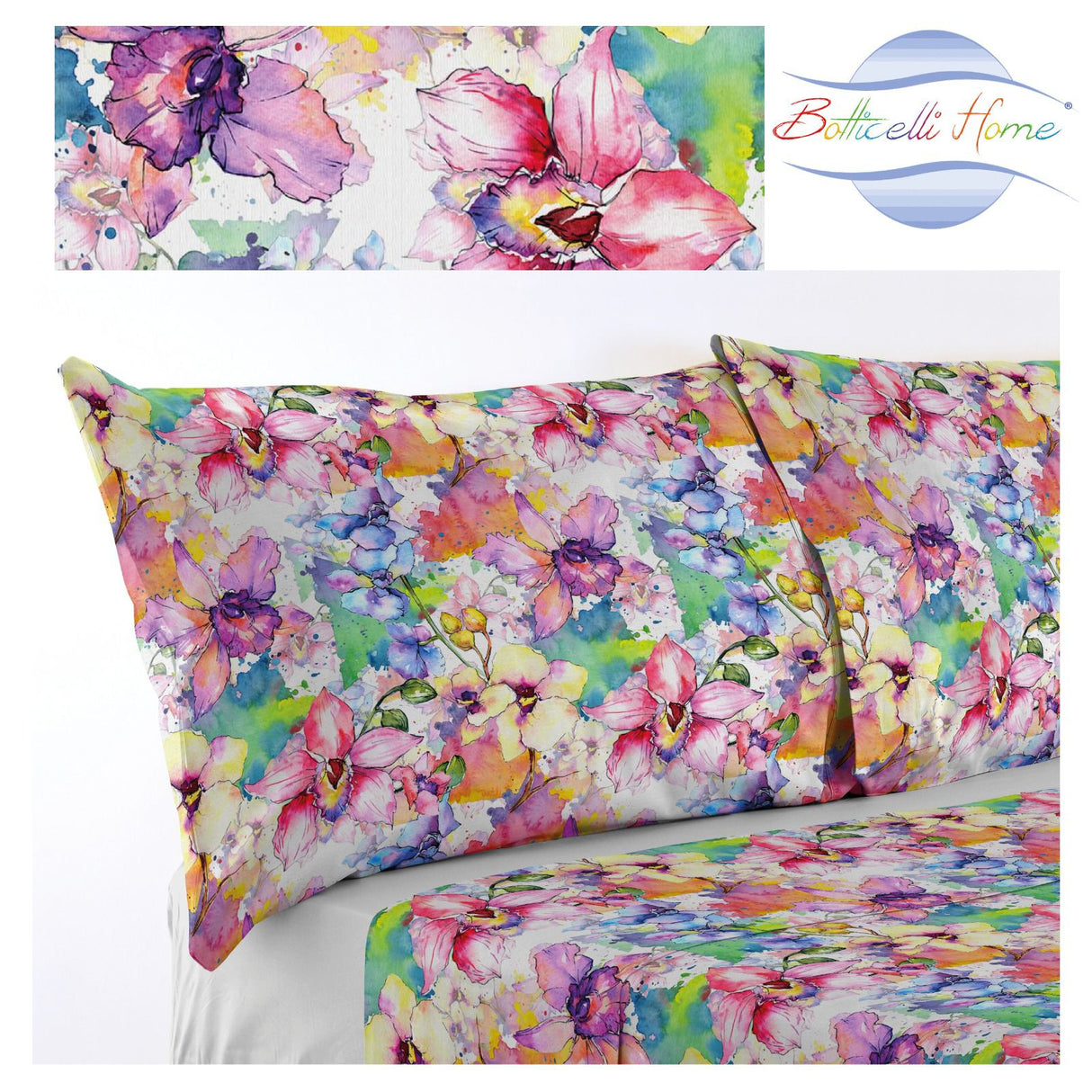 Completo Lenzuola BELFIORE con 4 Federe by Botticelli Home