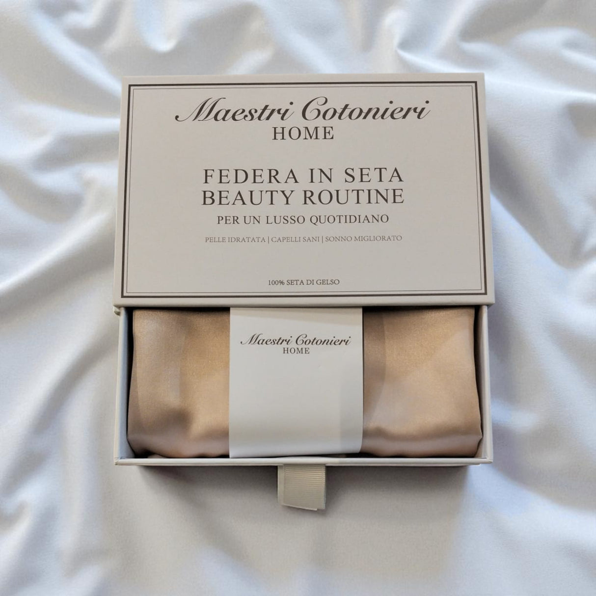 Federa Beauty Routine in 100% Seta di Gelso – Maestri Cotonieri (52x82 cm)