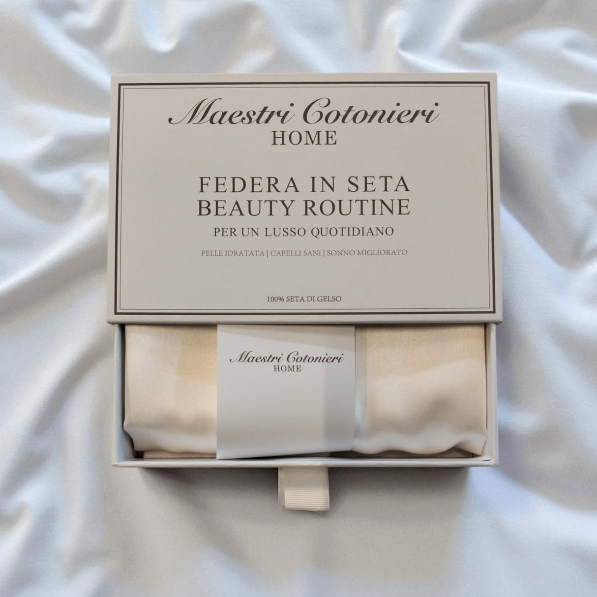 Federa Beauty Routine in 100% Seta di Gelso – Maestri Cotonieri (52x82 cm)