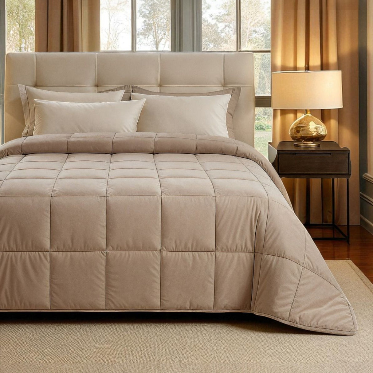 Trapunta Matrimoniale in Velluto Cortina 9 Colori -Botticelli