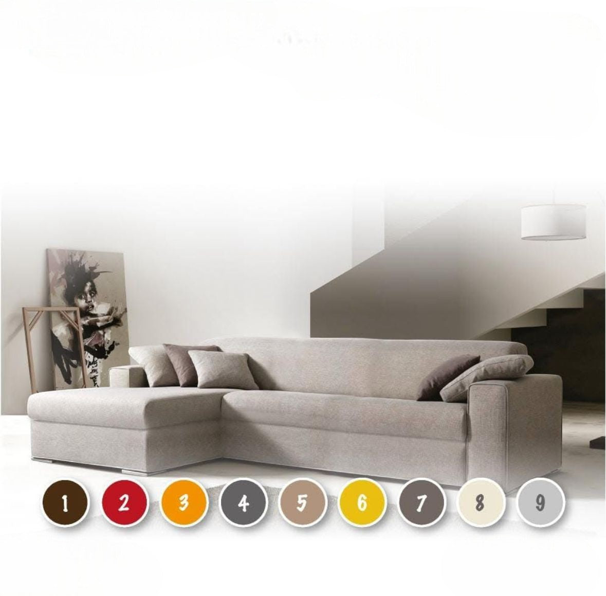 Copridivano elastic COVER PENISOLA adaptable Zucchissime – 2/3/4 Posti