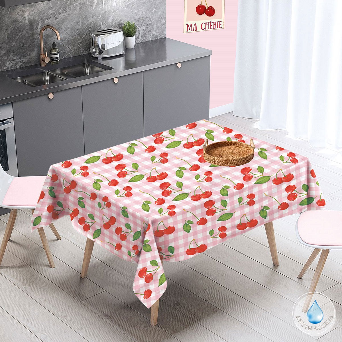 Tovaglia Antimacchia SI MANGIA CON LE MANI 009 - Antica Tessitura Italiana