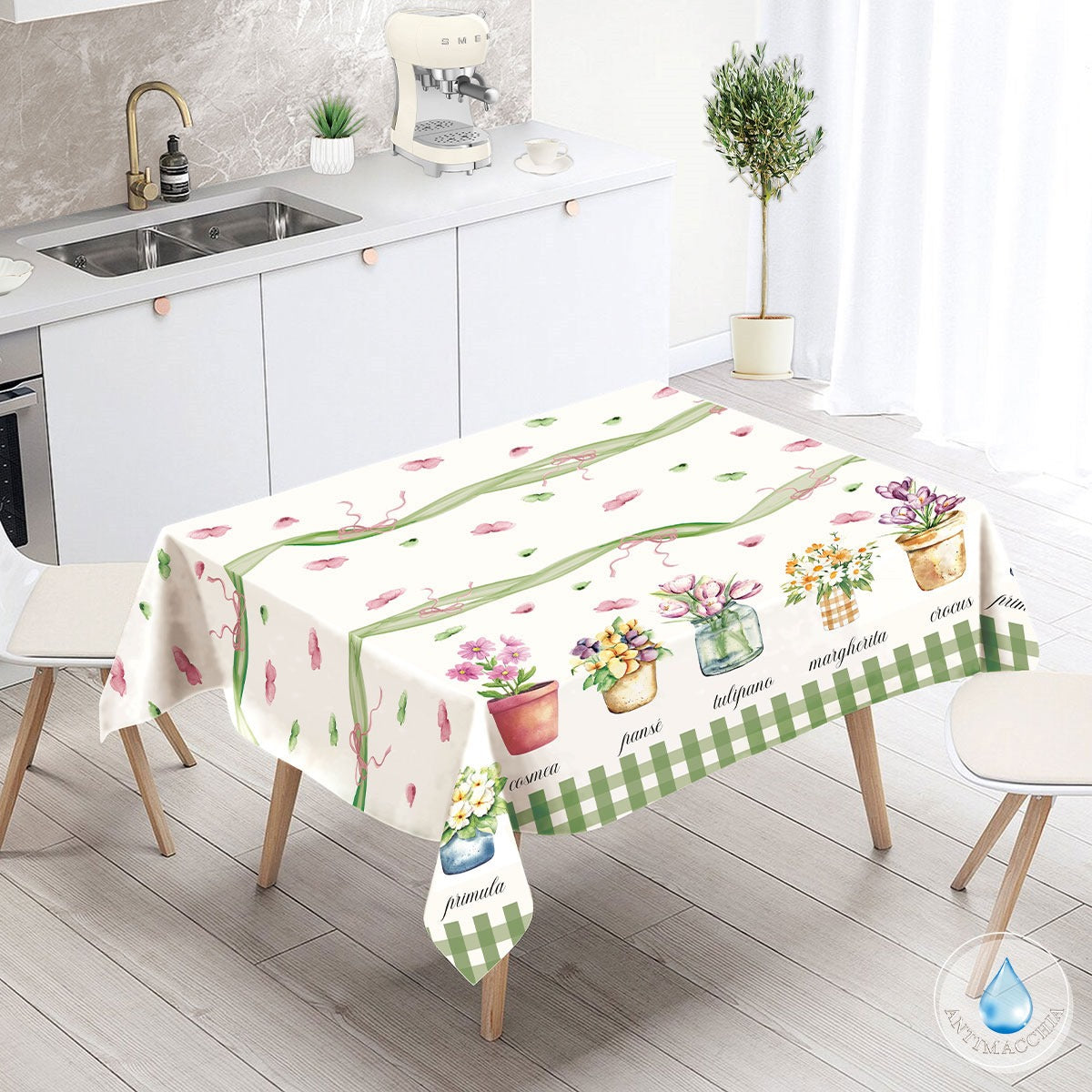 Tovaglia Antimacchia SI MANGIA CON LE MANI 002 - Antica Tessitura Italiana