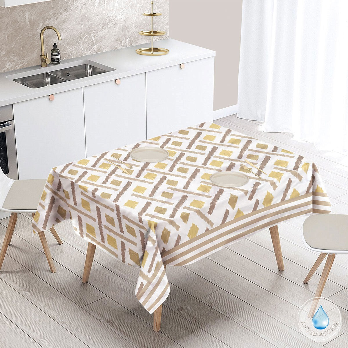 Tovaglia Antimacchia SI MANGIA CON LE MANI 010 - Antica Tessitura Italiana