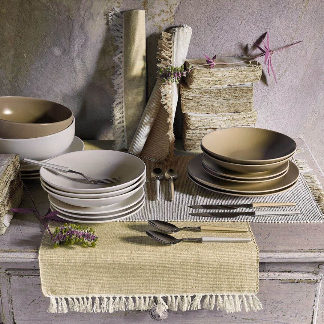 Servizio piatti 18 pz TATAMI tortora by Tognana