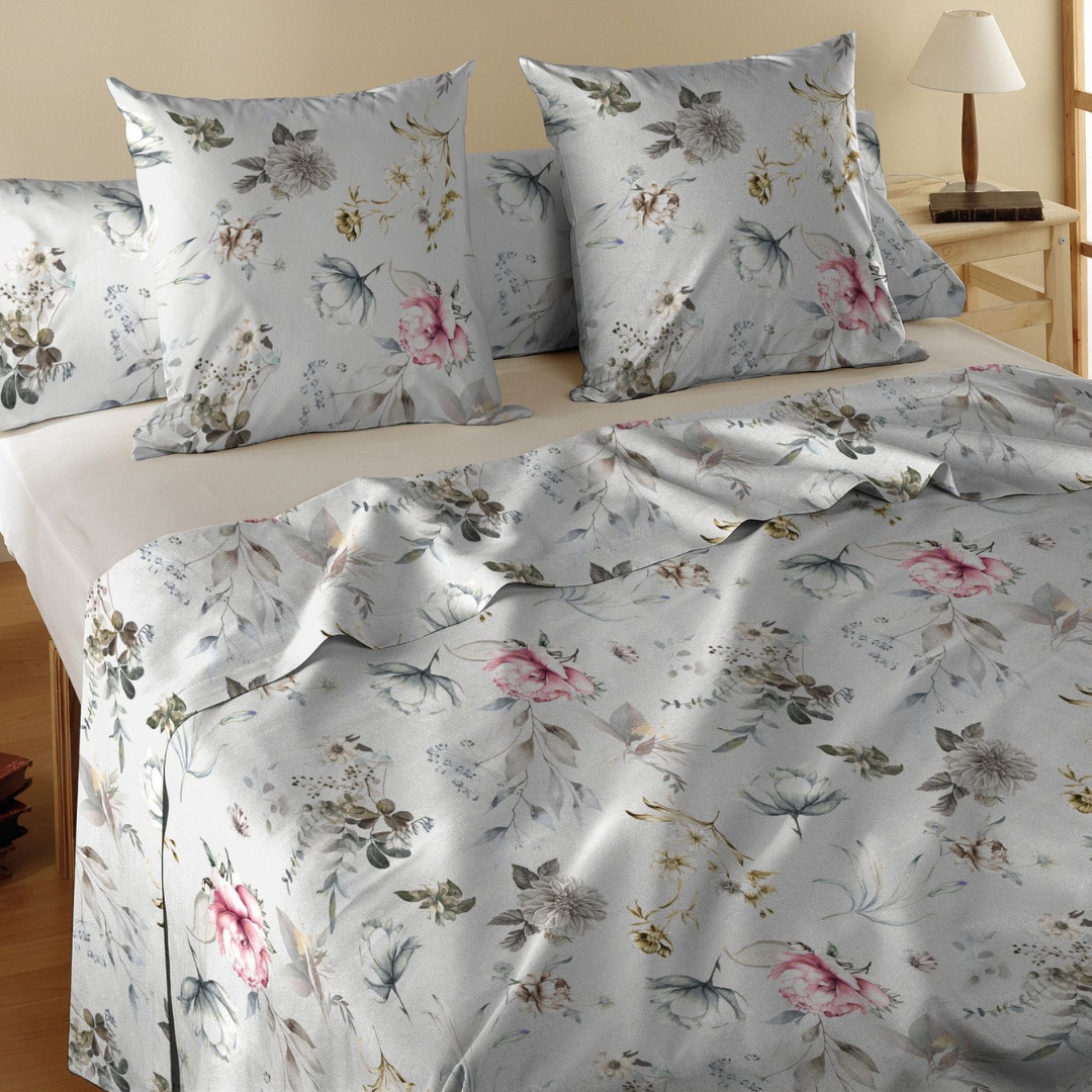 Completo Lenzuola in percalle ESMERALDA 4 federe by Botticelli