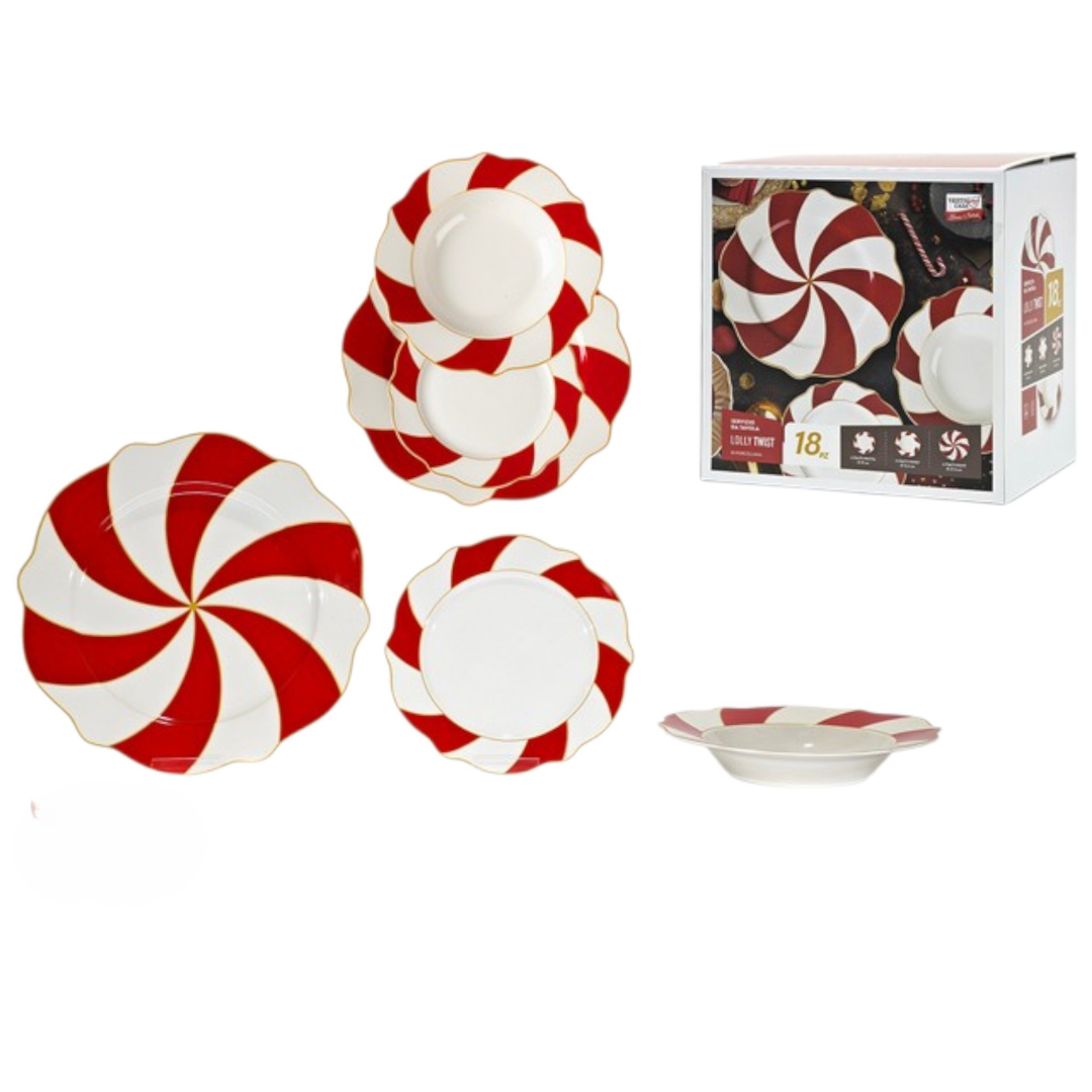 Servizio Piatti x6 Persone LOLLY TWIST - Gusto Casa