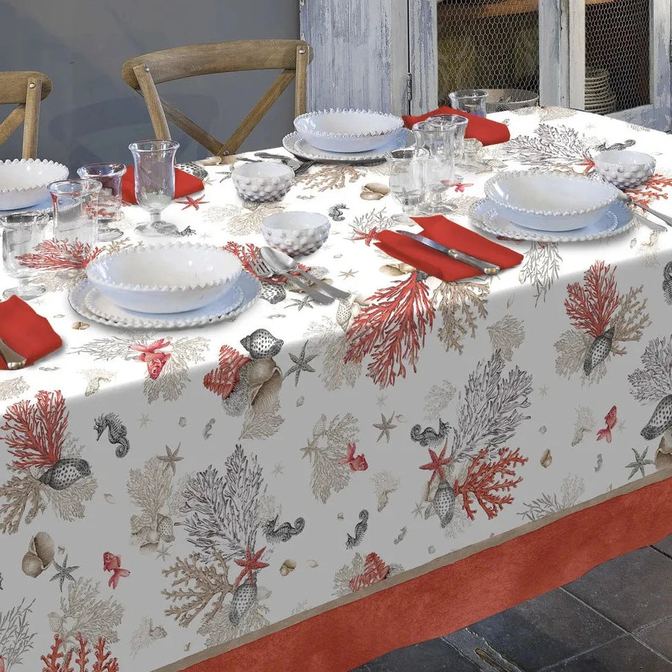 Tovaglia x18 REEF CORALLO By Tessitura Randi