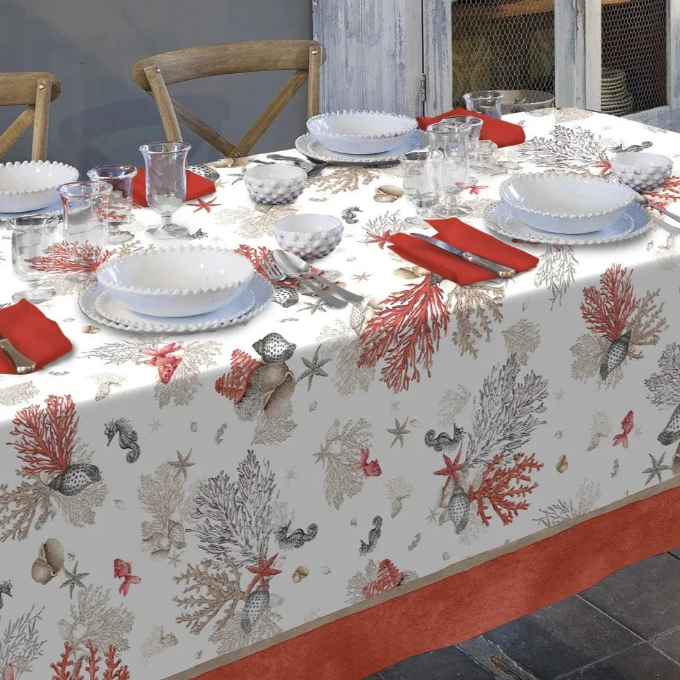 Tovaglia x6 REEF CORALLO By Tessitura Randi