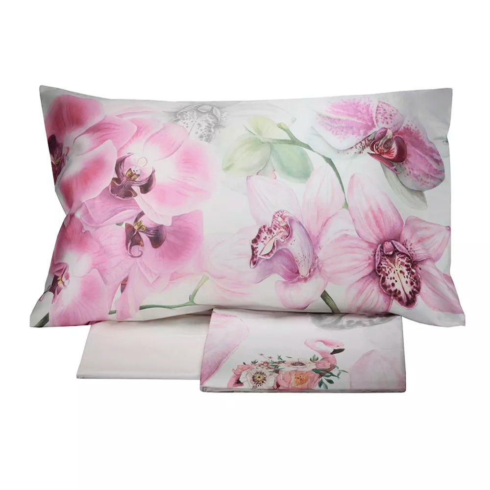 Lenzuola copriletto ORCHIDEA matrimoniale - Tessitura Randi