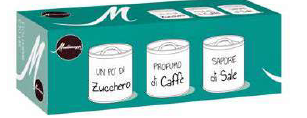 Happy Set Barattoli Sale e Zucchero in Metallo Perla 11x11x11 cm - Montemaggi