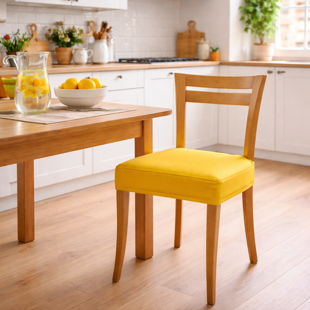 Coppia Coprisedia Imbottiti Tessuto Bielastico Antimacchia Tinta Unita Genius - Biancaluna