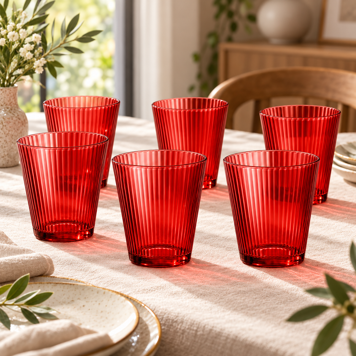 Set 6 Bicchieri Natalizi Christmas Prestige in Vetro 280 ml - Arca
