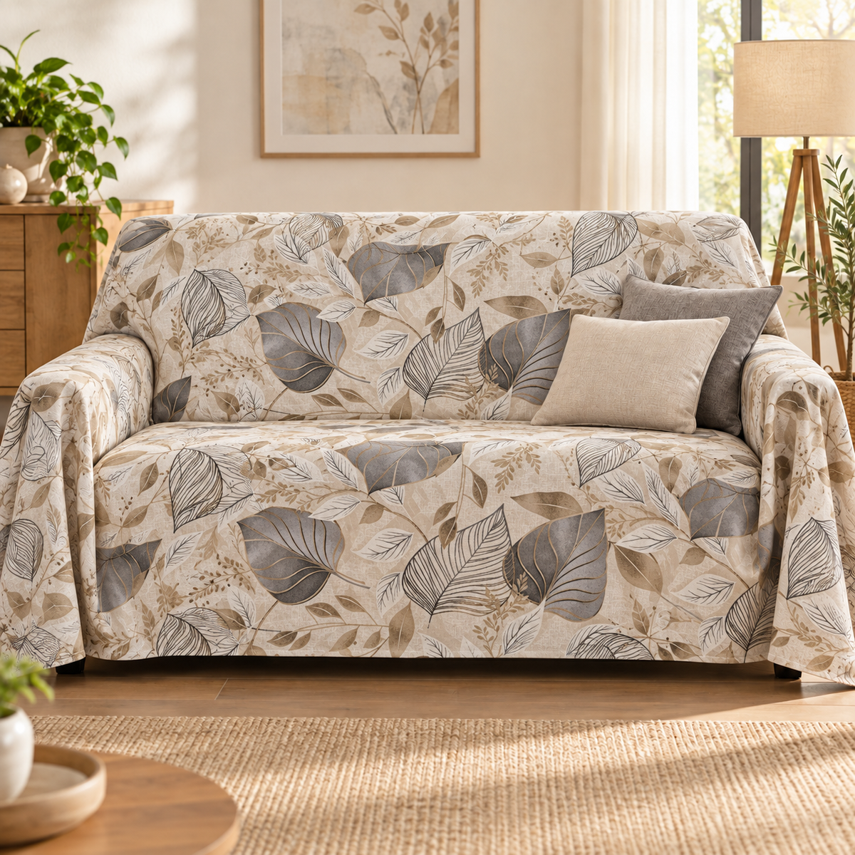 Telo Multiarredo Fantasia Foglie 2 Posti 260x260cm - BA