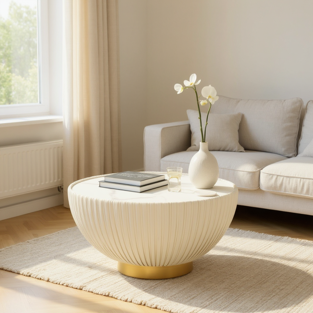 TAVOLINO DA CAFFÈ ELGE CM Ø 71X38 - FERRETTI