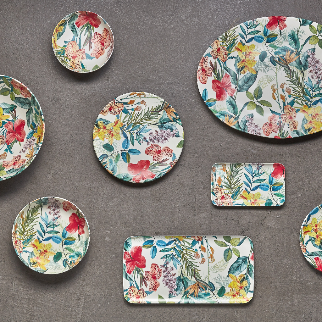 Piatto Dessert Garden in melamina- conf. 3 pz by Emporio Zani Touch-mel