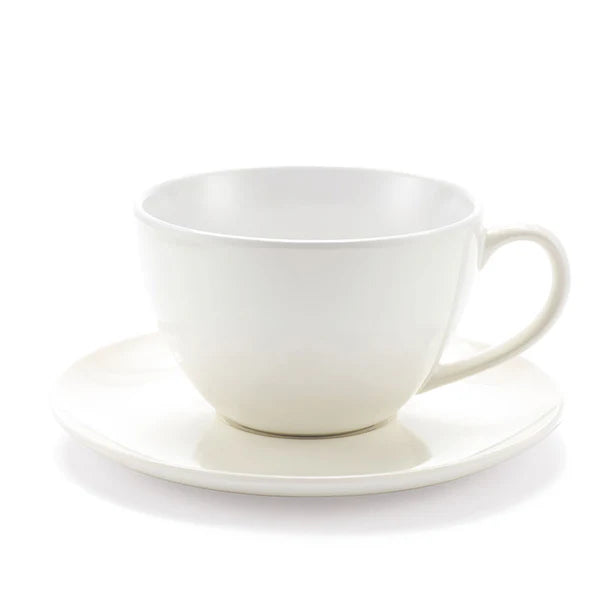 Tazzina con piattino JUMBO MUG BIANCO in melamina by Emporio Zani Touch-mel