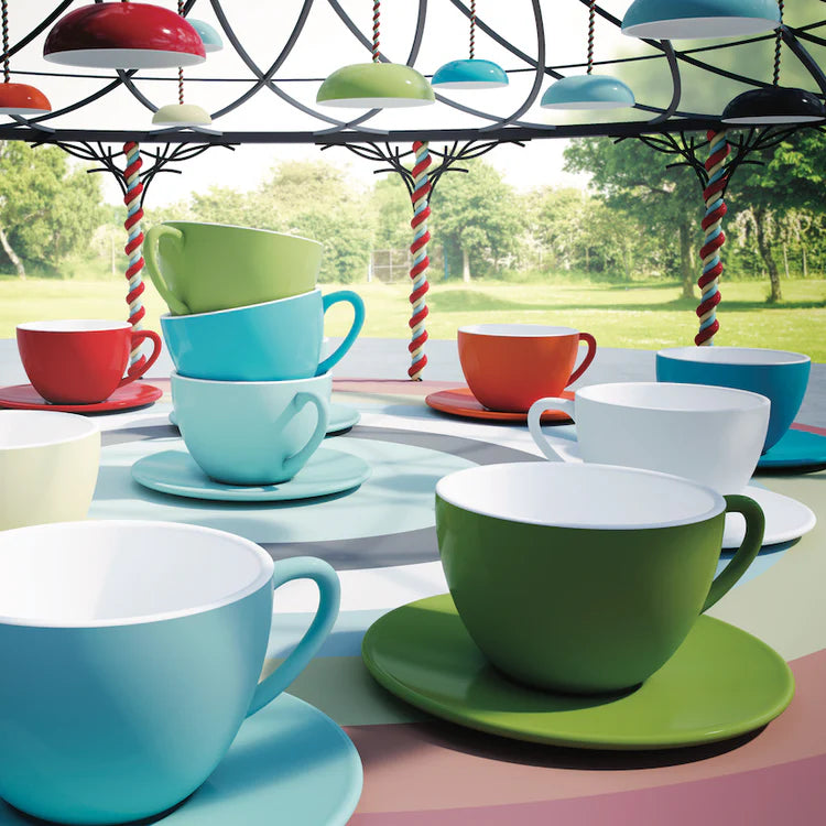 Tazzina con piattino JUMBO MUG ROSSA in melamina by Emporio Zani Touch-mel