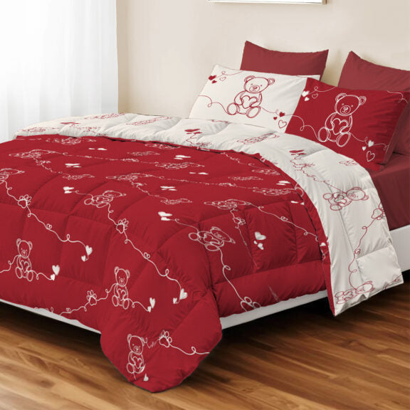 Trapunta Invernale Stampa Digitale Dreaming Bear in Microfibra - Daunex