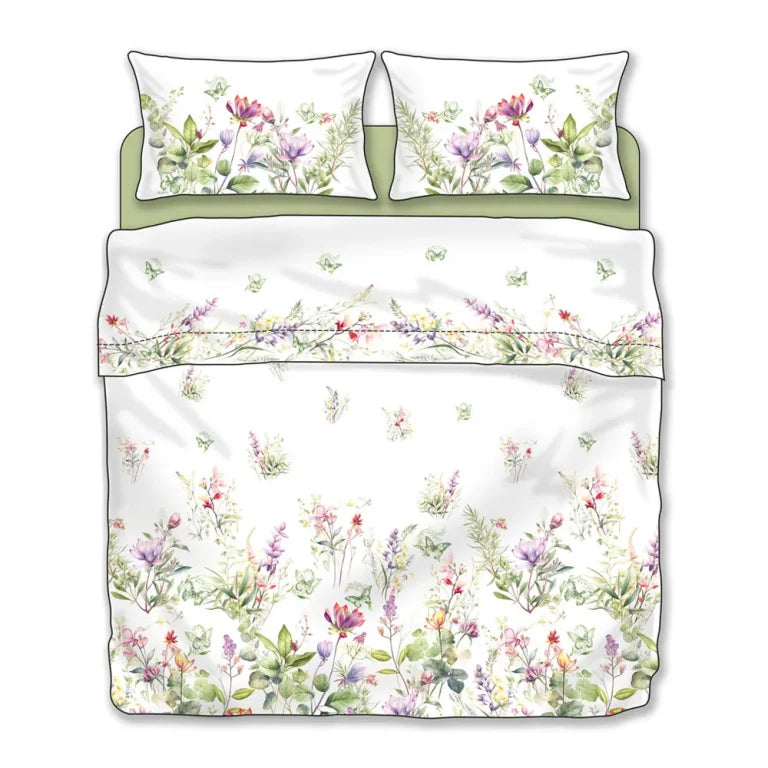Completo lenzuola WILDFLOWER by Tessitura Randi